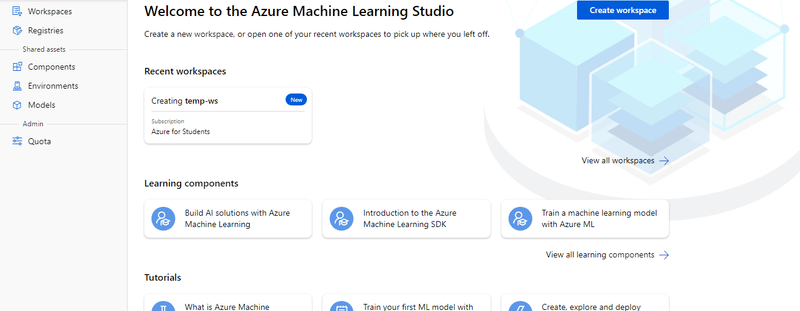 Azure ML Dashboard