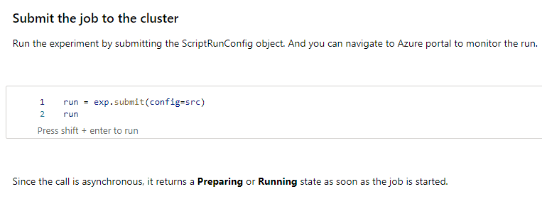 Configure a Training Job